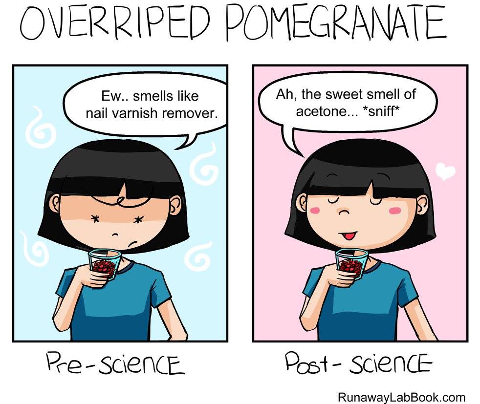 Pre/post-science (pomegranate)
